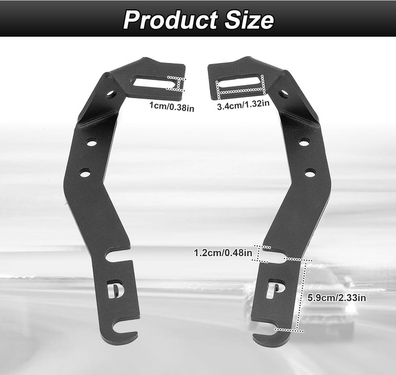 ROMELACK Upper LED Light Pods Brackets Ditch Hood Mount Bracket Compatible with Toyota Tacoma 2016-2023 (Black) - Image 2